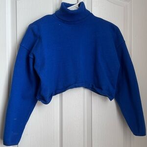 Fashion Nova Royal Blue Cropped Turtleneck